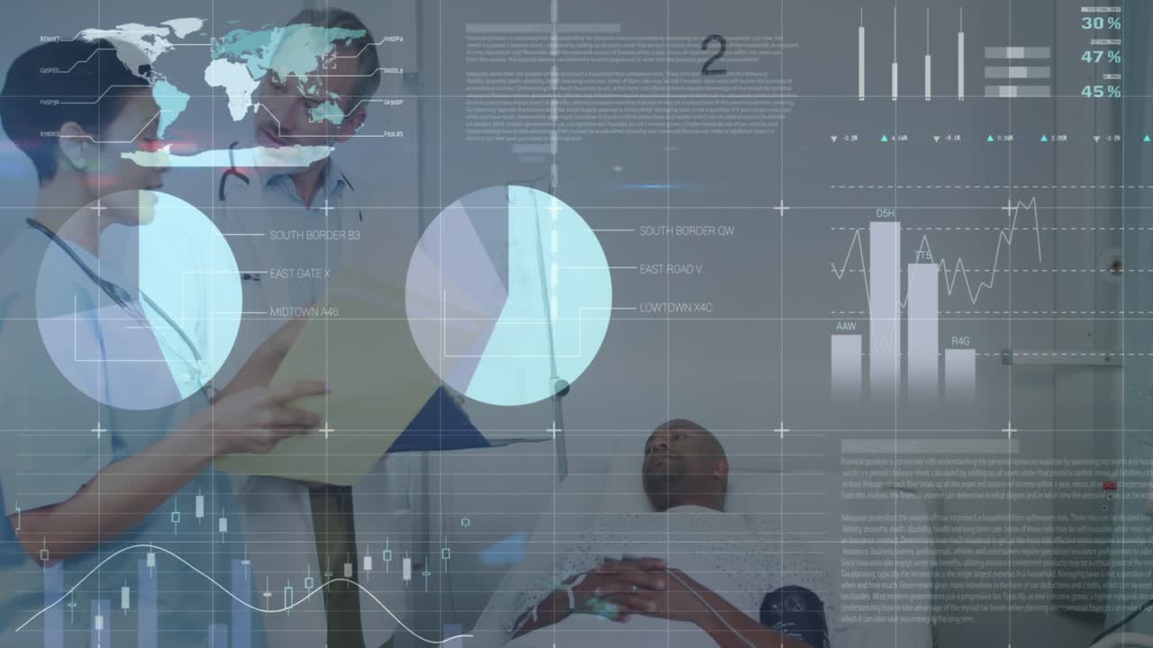 Animation of statistics and data processing over diverse doctors