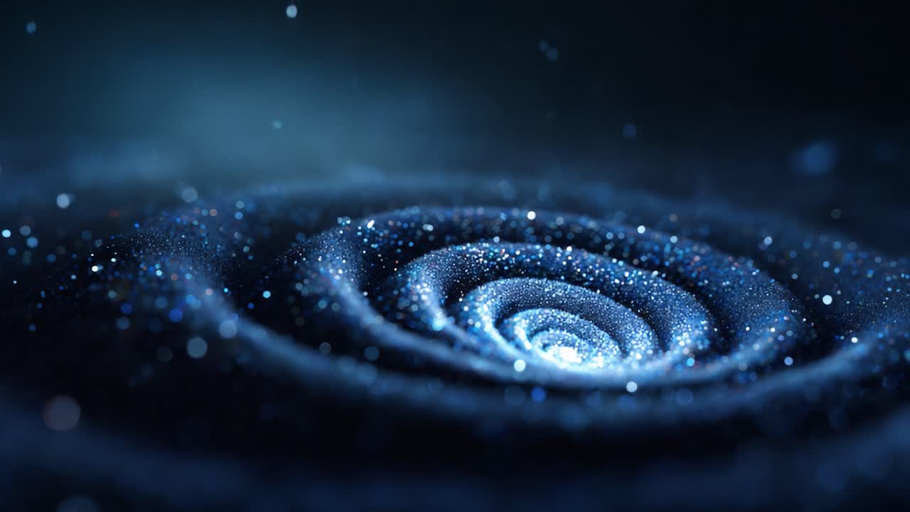 A mesmerizing spiral of cosmic dust and stars unfolds in a stunning visual of a galaxy's center, showcasing the beauty and mystery of the universe in detail