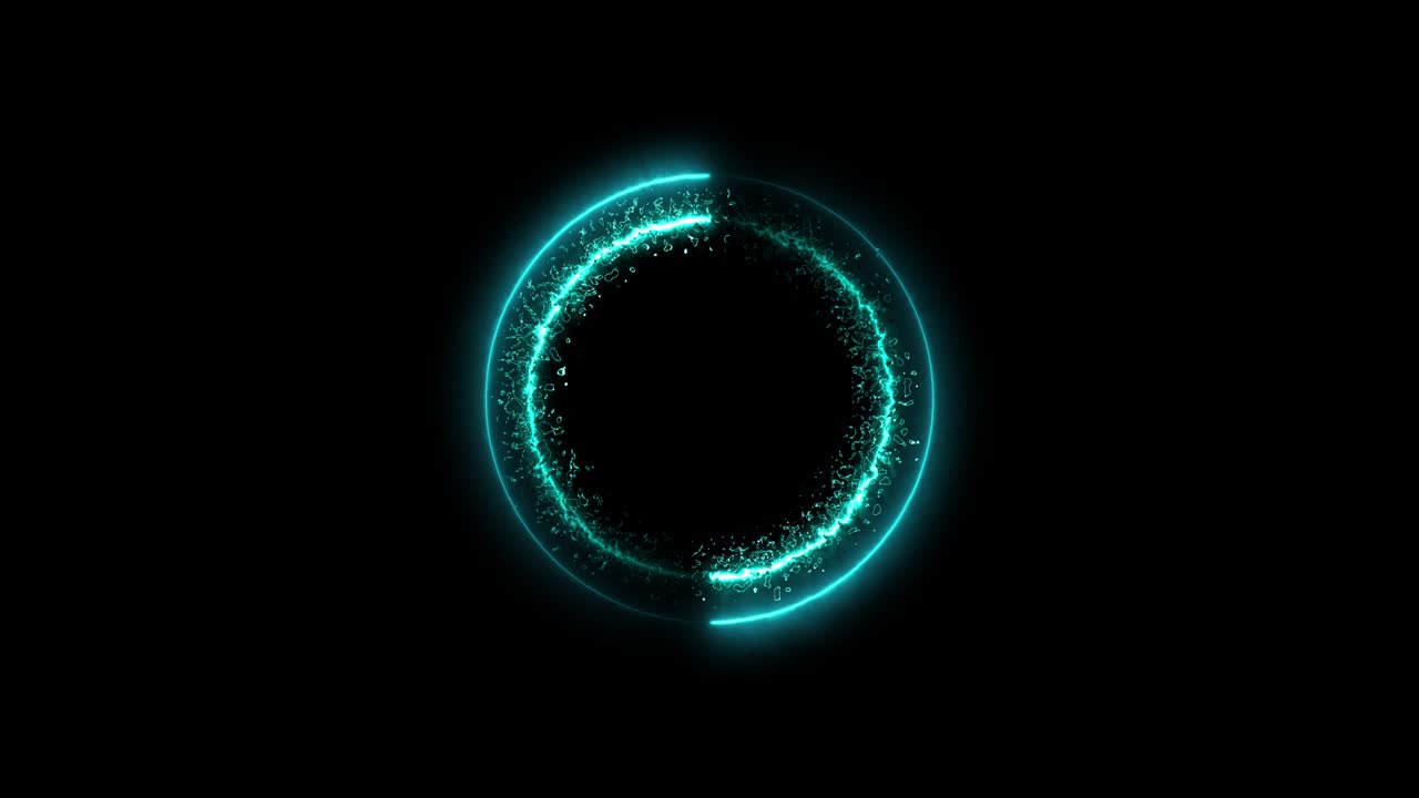 Multi scene of colorful circle round light motion abstract in black background