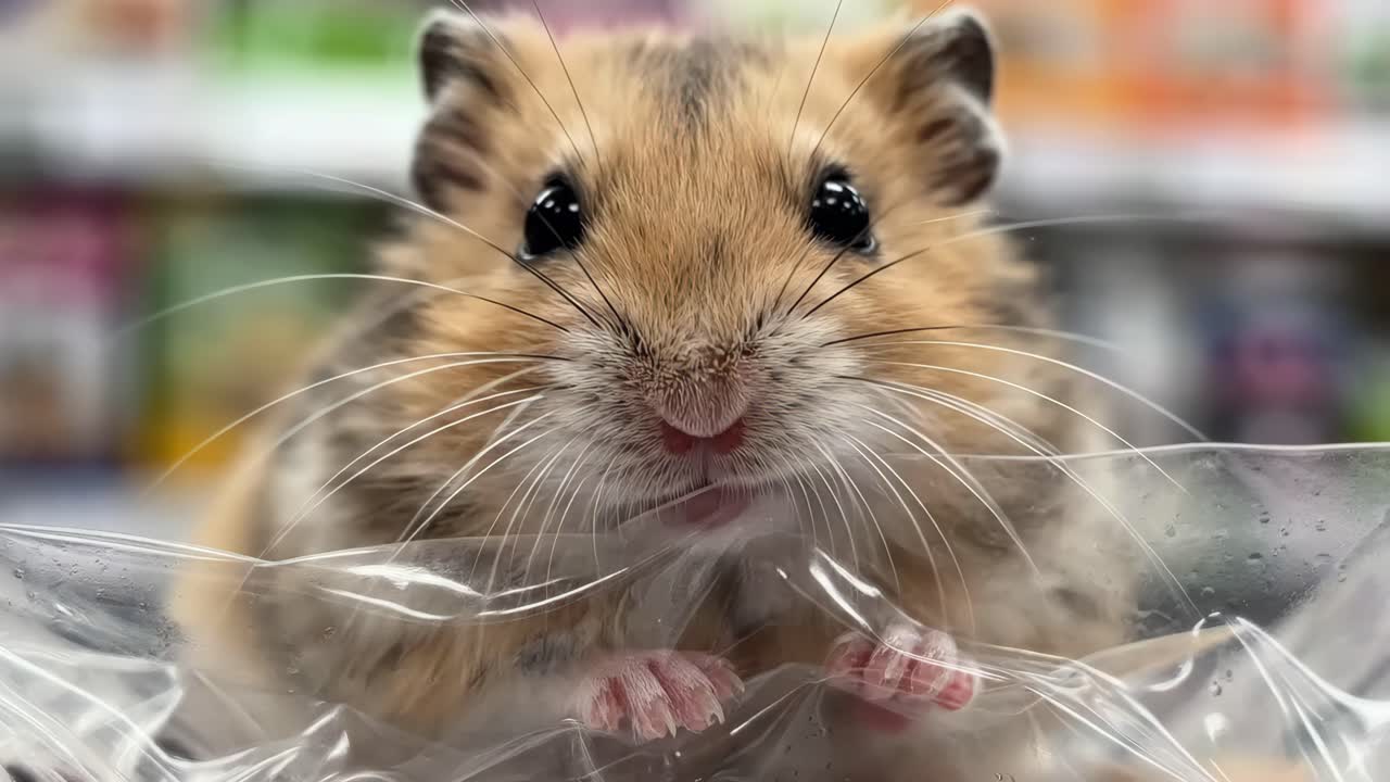 Close-up of a cute hamster