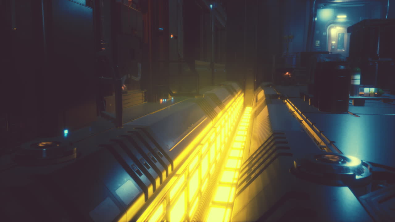 미래의 공상 과학 복도