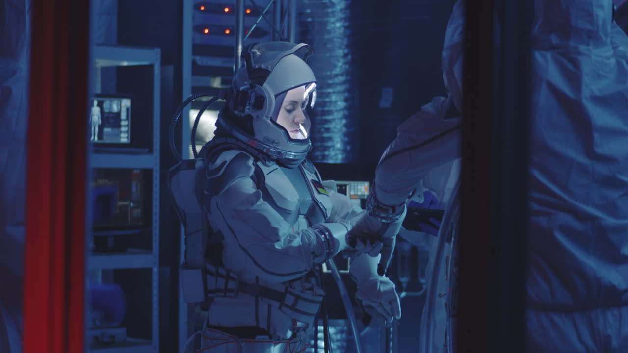 Astronauts Preparing for Space Mission