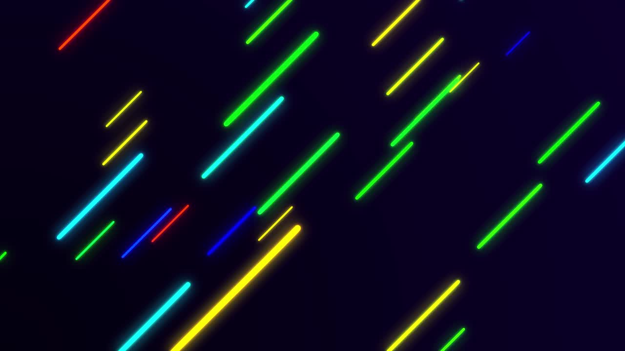 líneas de arco iris abstractas imágenes de fondo en bucle - 4k coloridas líneas de neón brillantes fondo - luces de neón brillante - 4k abstracto fondo de movimiento mínimo - líneas de neon en movimiento multicolores