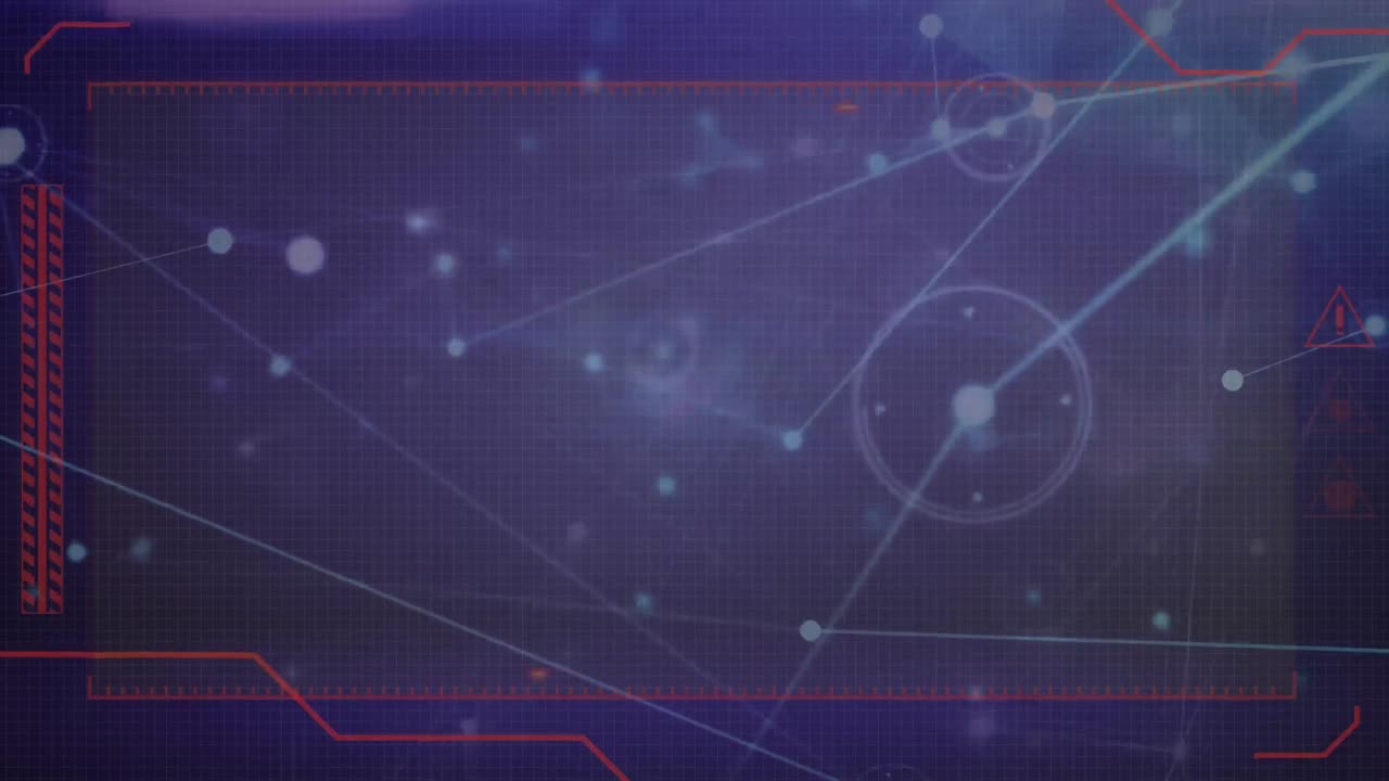 animación de la red de conexiones sobre el mapa del mundo