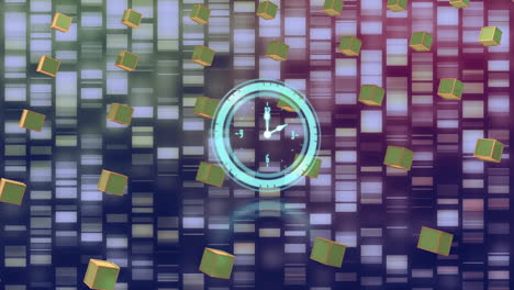 animación del procesamiento de datos científicos en tiempo real