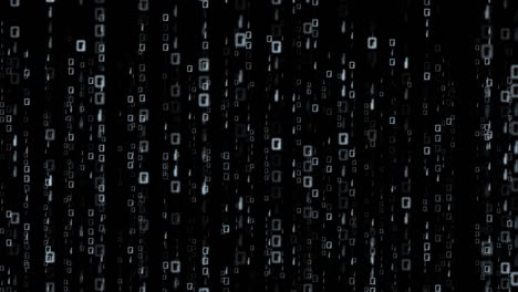 Animated raining binary code with zero and one numbers background