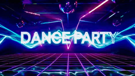 fiesta de baile de neón