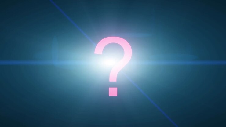Question mark exploding forming letters numbers transition idea help faq answer