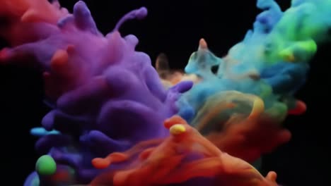 abstract colorful ink splash