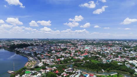 aerial view pan of thuan an in binh duong.