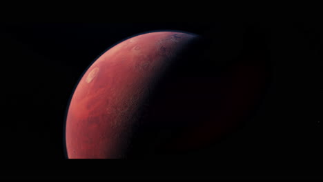 planet mars viewed from space
