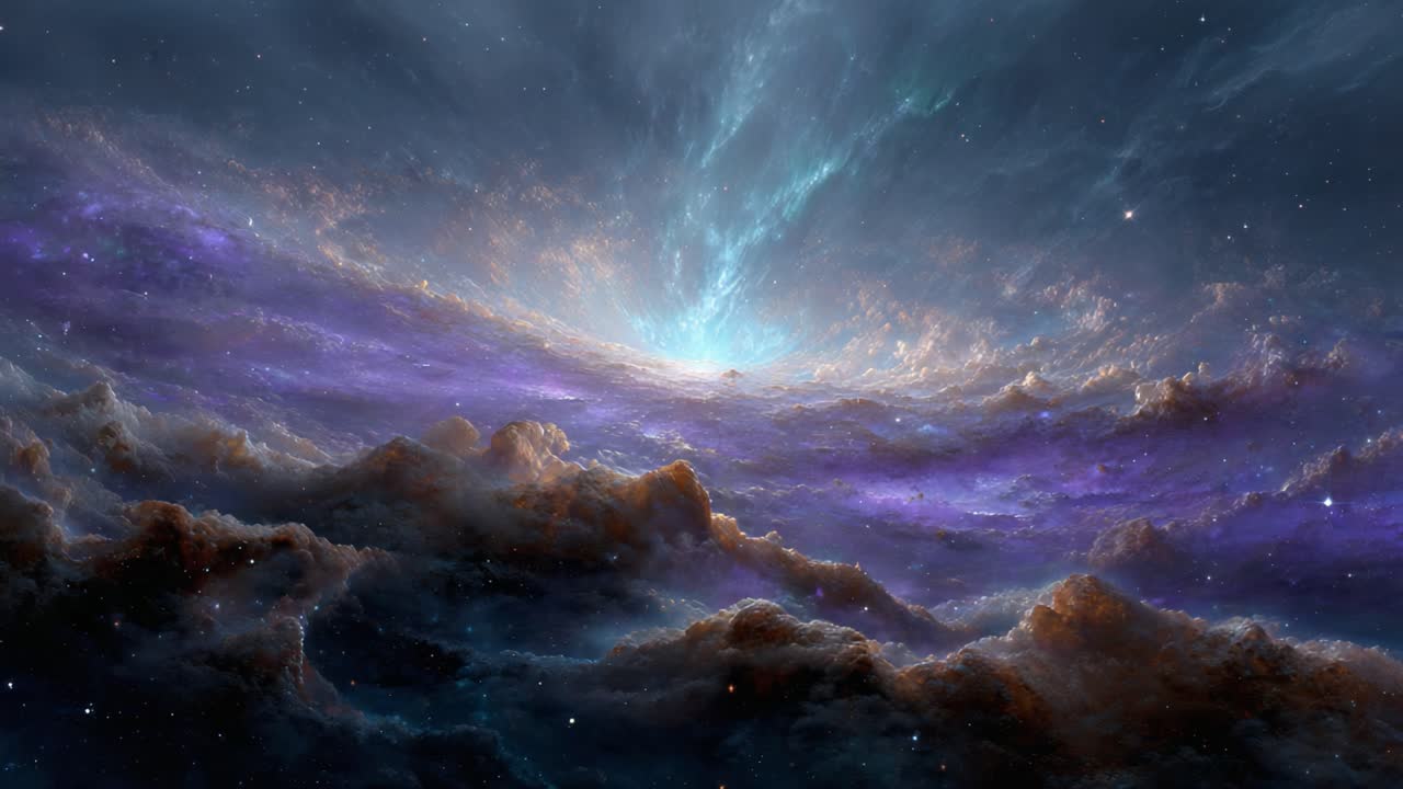 A Stunning Celestial View of Cosmic Clouds and Ethereal Light in an Expansive Universe, Capturing the Majestic Beauty of Stellar Formation and Cosmic Energy