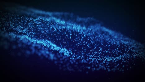 onda de partículas azules animación de fondo de colores