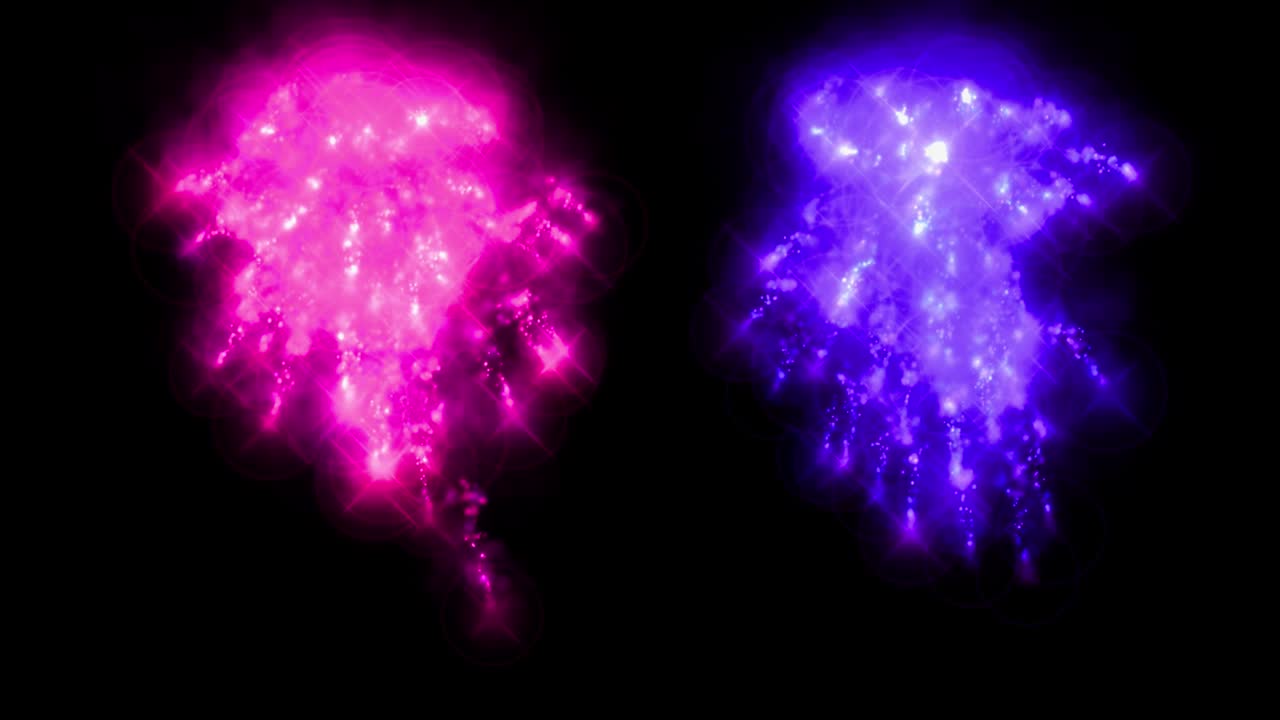 chispas de fuego partículas de color animación gráficos de movimiento