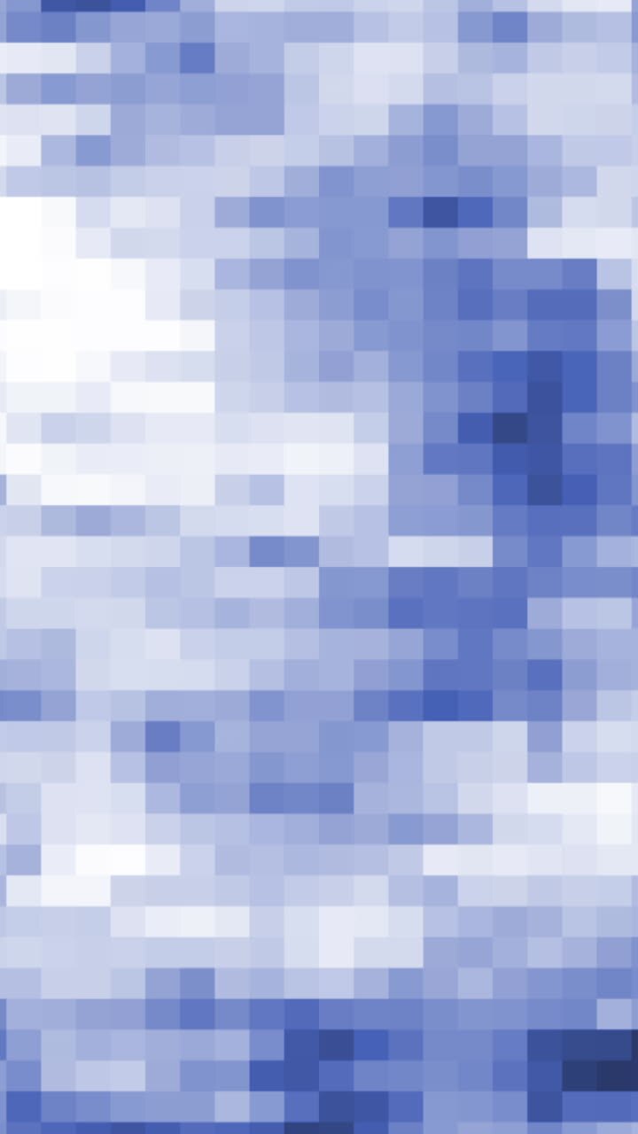 Transizione pixelata astratta che sfuma dal bianco al blu scuro