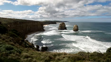 the sea stacks known as gog and magog on the great ocean road