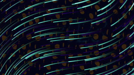 animation of glowing light spots and trails moving over black background