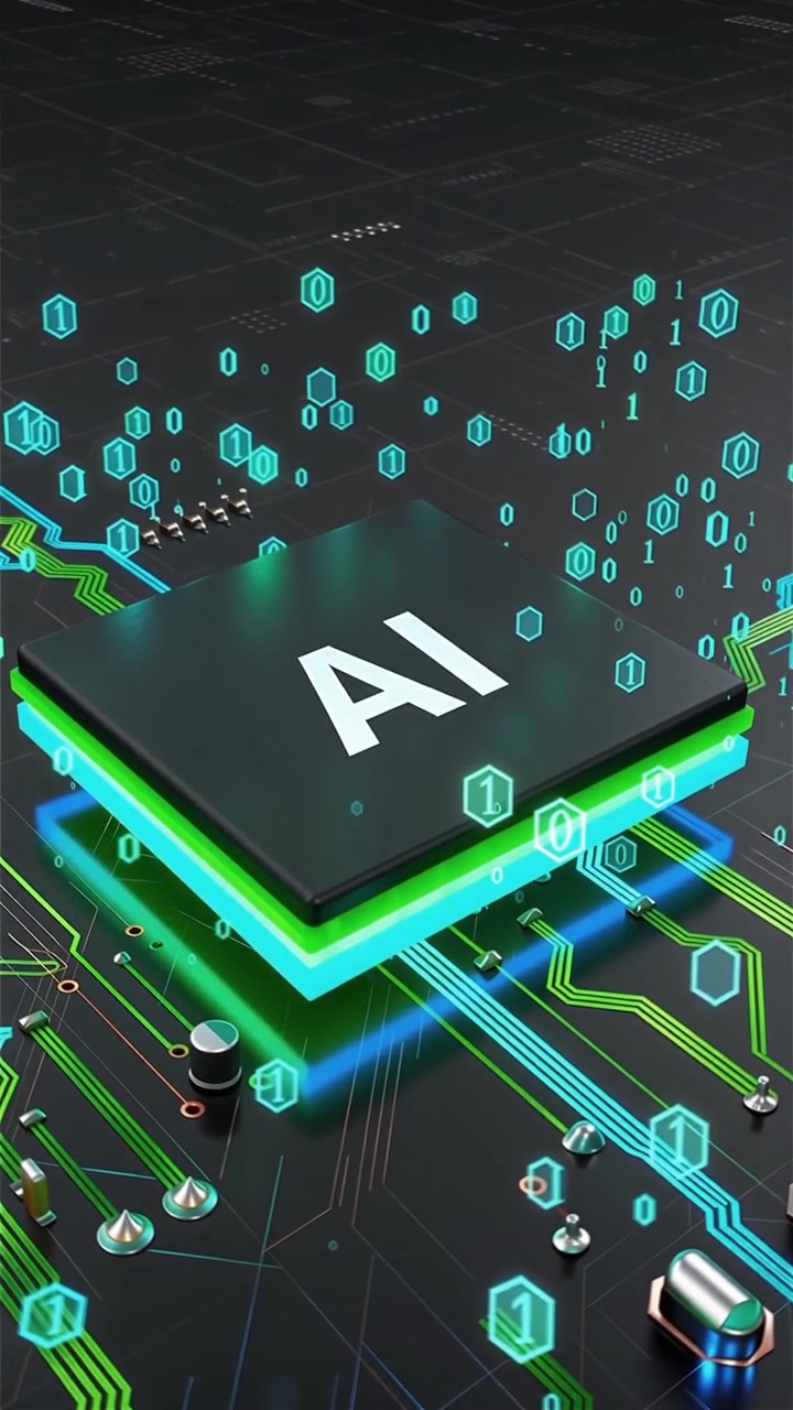 未来的なAIチップマザーボードのテクノロジー背景