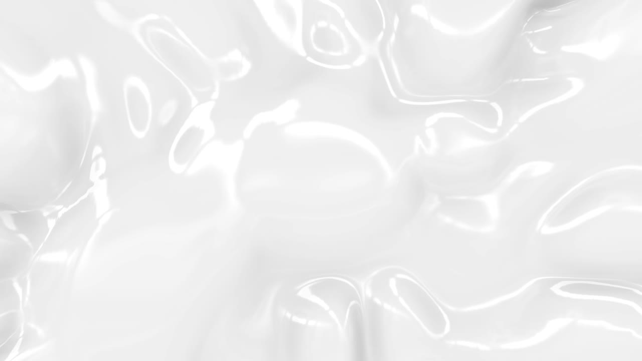 액체 추상 백색 배경: 부드러운 반이는 텍스처 3d 렌더링 루프