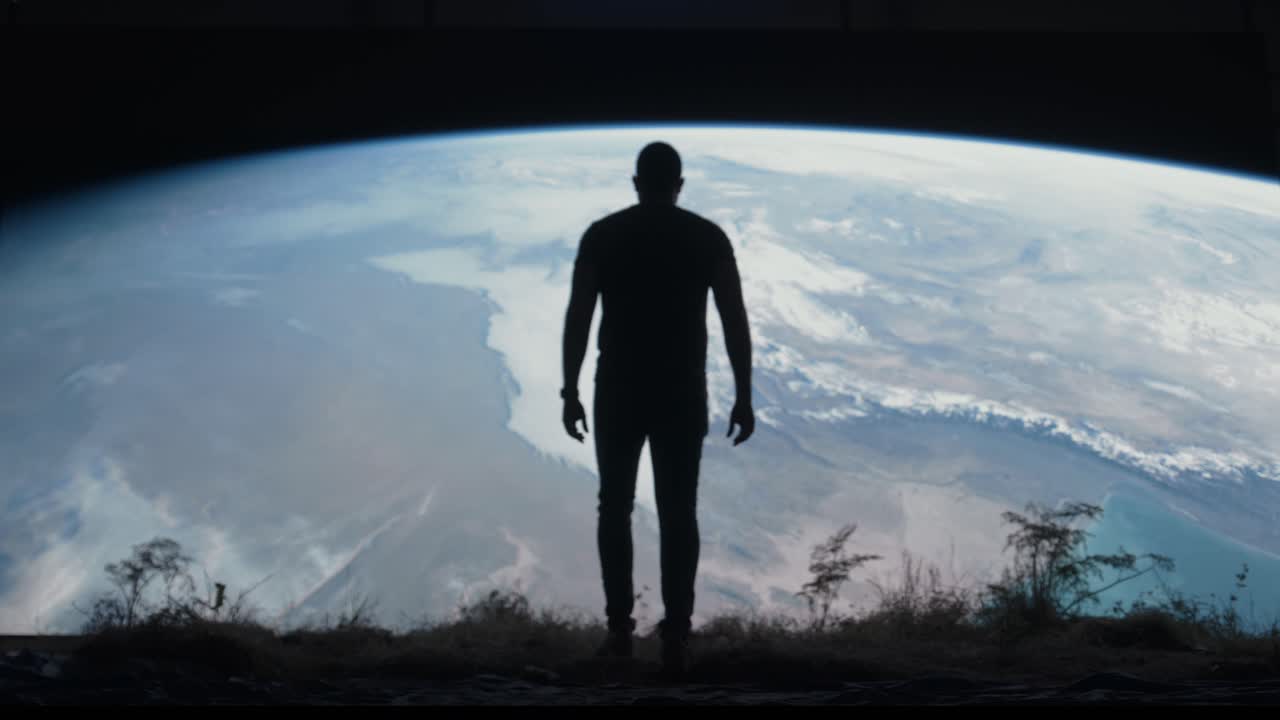 Person Standing on Earth