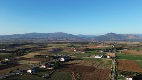 aerial tour of pentavriso village, kastoria, greece