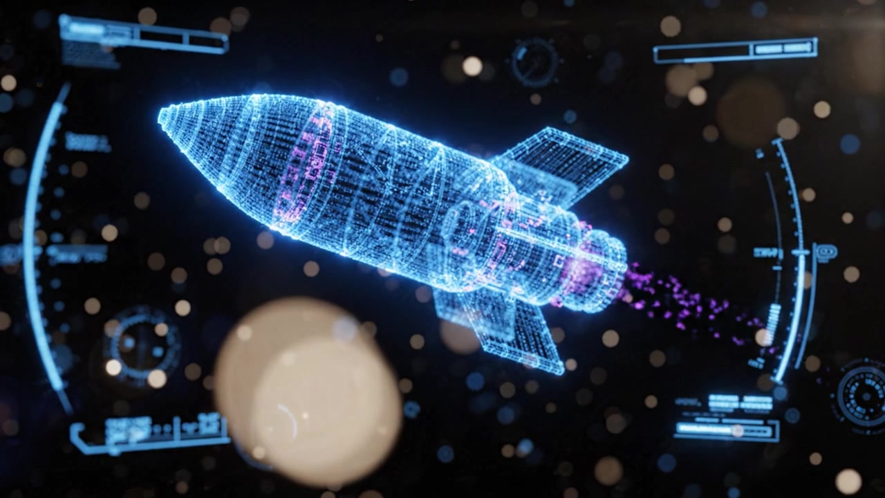 Futuristic Digital Representation of a Rocket: Exploring the Concept of Advanced Spacecraft Technology and Its Potential in Modern Aerospace Innovations