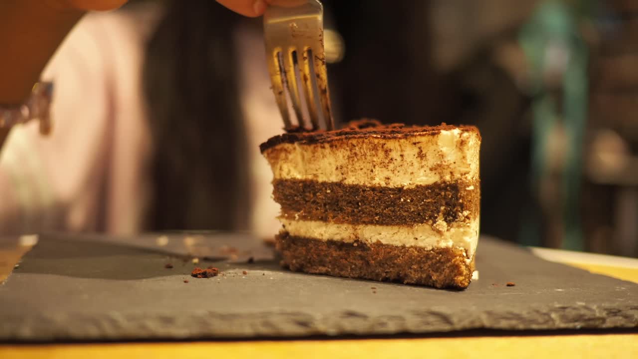 Tiramisu Cake with Fork