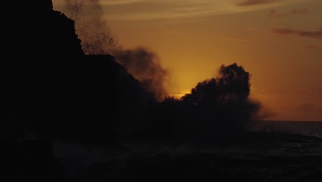 Extreme-slow-motion-of-beautiful-ocean-waves-crashing-into-Kaiaka-Rock-Molokai-Hawaii-6