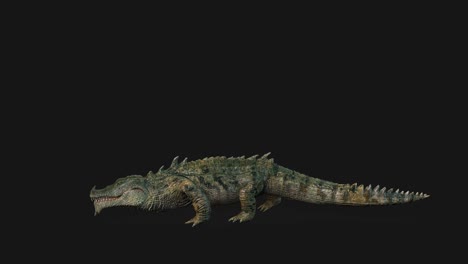 crocodille attack, side view seamless loop, alpha channel