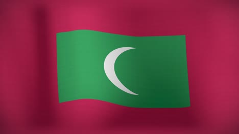 animation of waving flag of maldives