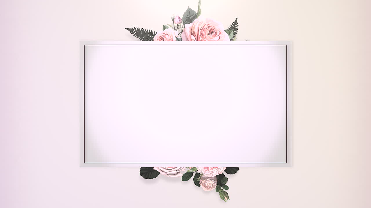 결혼식 배경 2와 꽃 모션 근접 촬영 빈티지 프레임