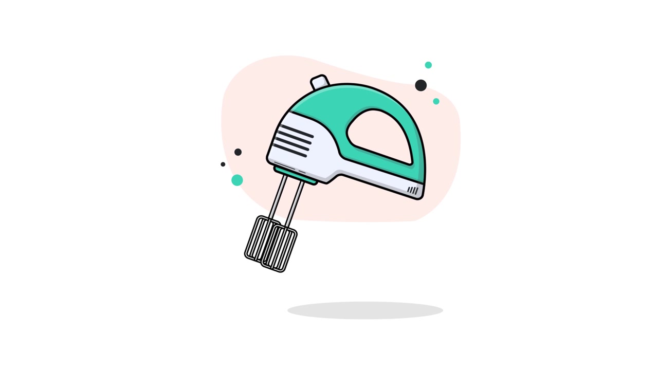 Animated Illustration of a Hand Mixer