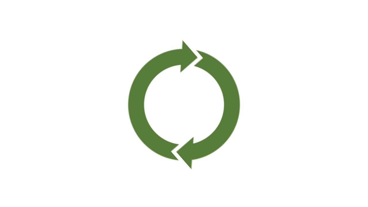 Animation Of A Recycle Icon. Few animated icons set.