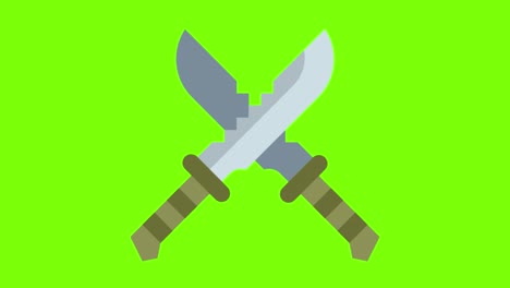 green screen , knives, weapon, high quality