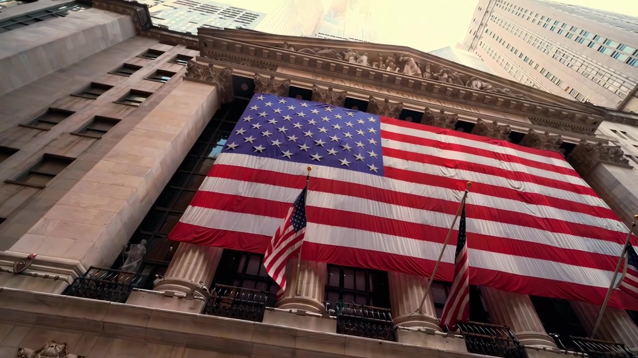 Cartelli Iconici di Wall Street e Broad Street con la Borsa di New York