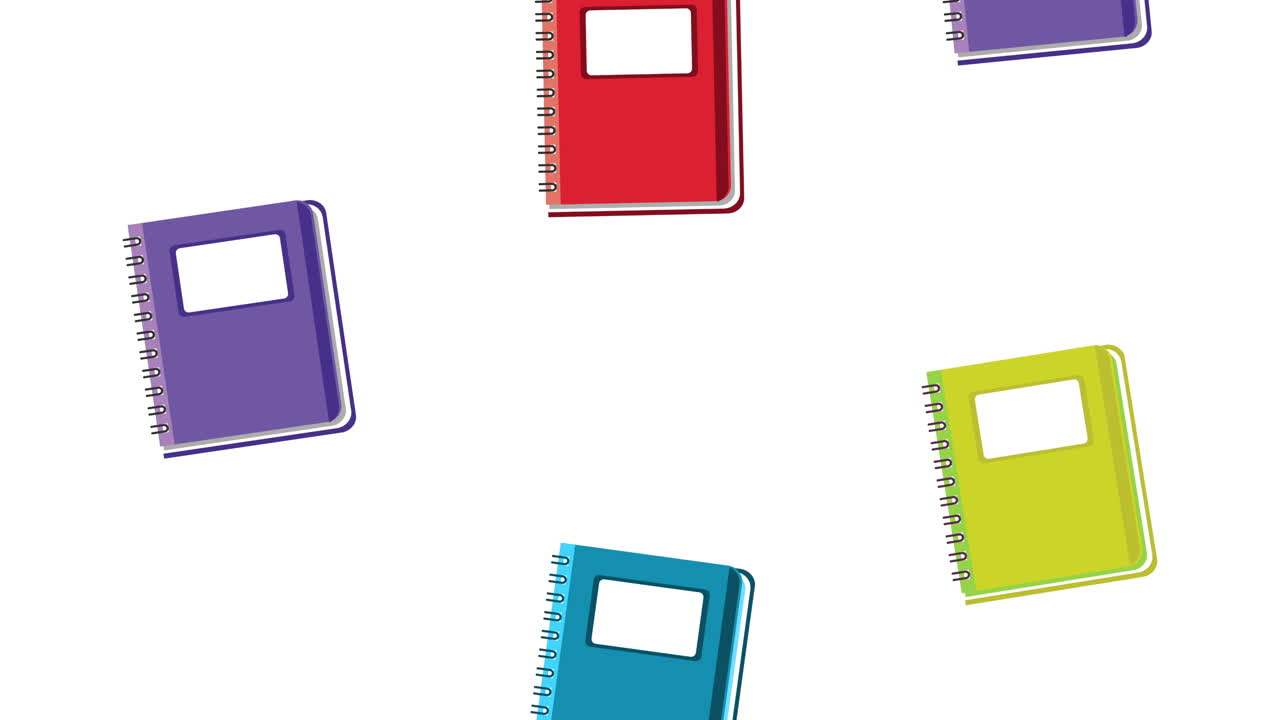 patrón de cuadernos en espiral de colores