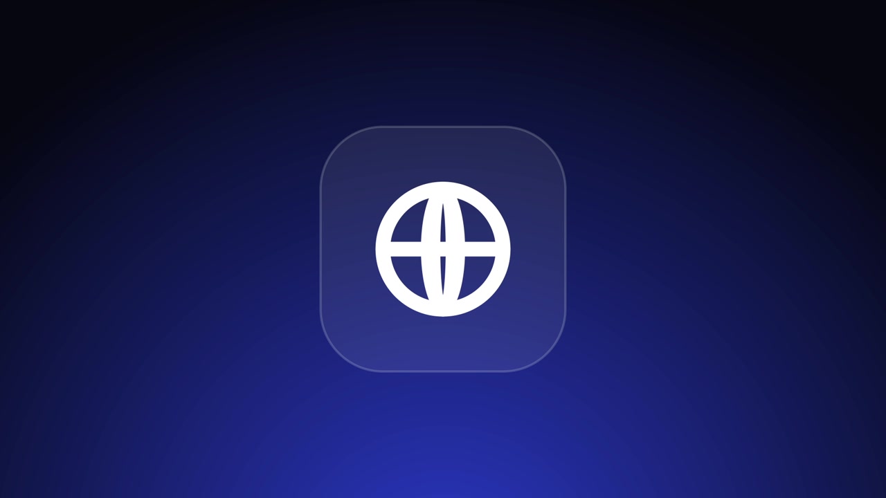 Globe Icon Appearing on a Dark Blue Gradient Background