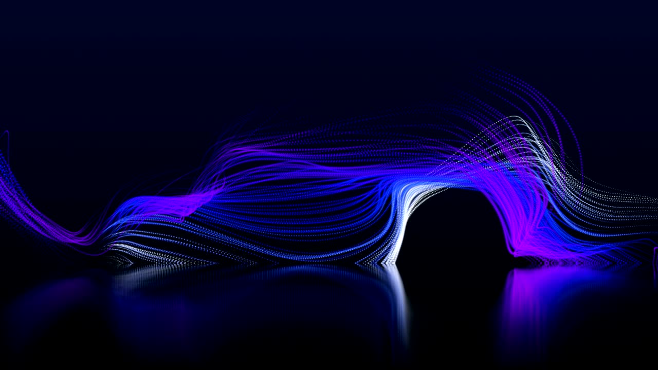 Abstract fractal particles motion background. UHD 4K seamless loop animation video.