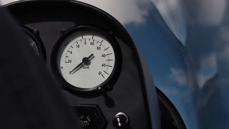 close-up of an instrument panel