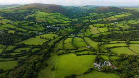 aerial view of a picturesque british valley