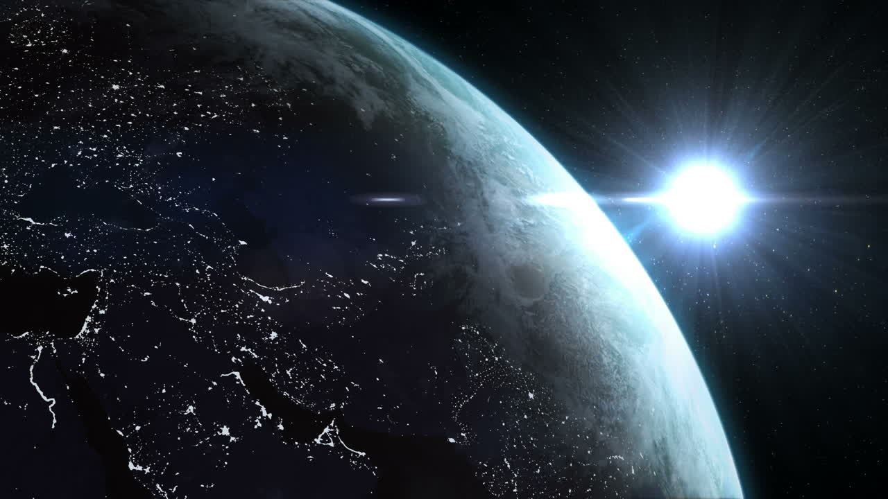 спутниковый вид земли и луны