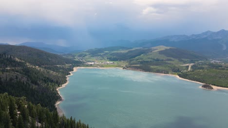 Lake-Dillon,-Colorado.-Rainy-day