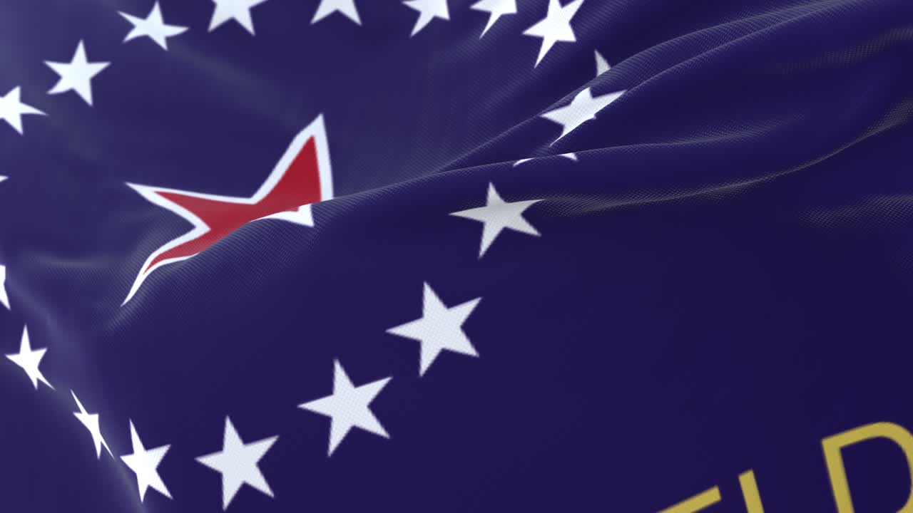 la bandera de springfield, illinois, estados unidos de américa, en bucle lento