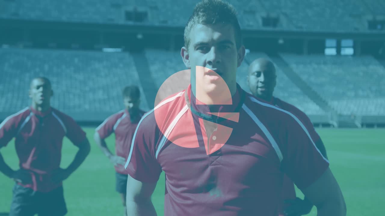 animación de estadísticas sobre jugadores de rugby