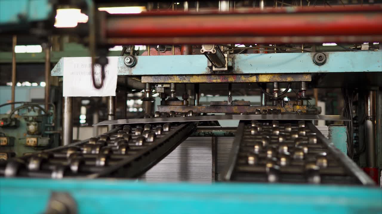 Metal Sheet Processing Machine in a Factory
