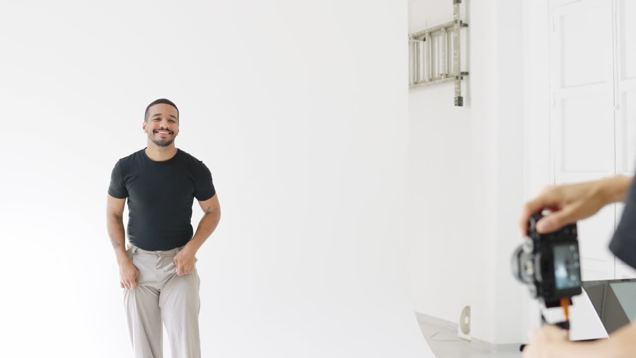 Fashion shoot in a studio