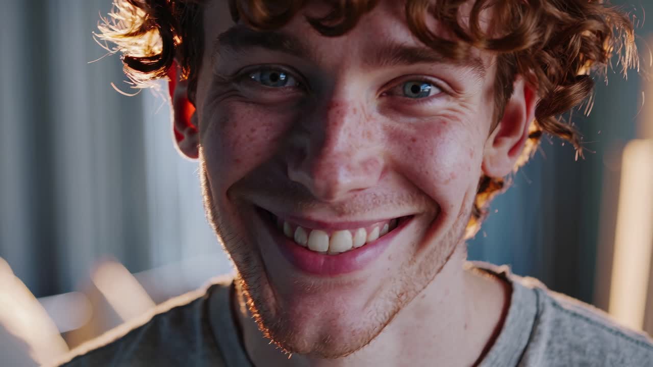 젊은 남자 의 클로즈업 초상화