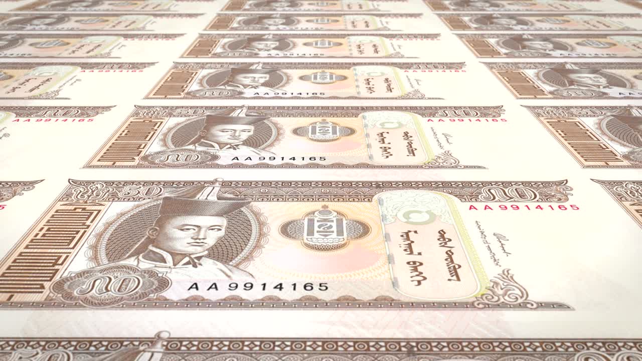 50 몽골 투그릭의 지폐, 현금, 루프