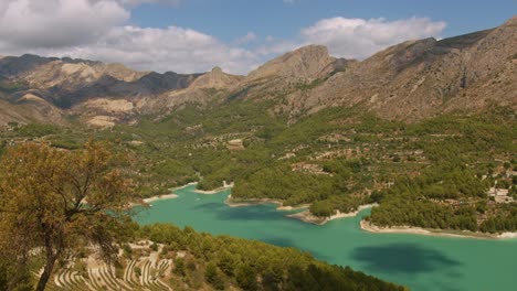 Mountain-peak-view-turquoise-lake-beautiful-nature