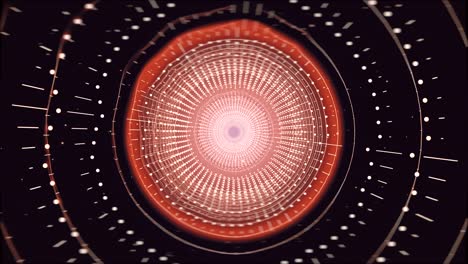 infinito túnel rojo de ondas sonoras en bucle de fondo